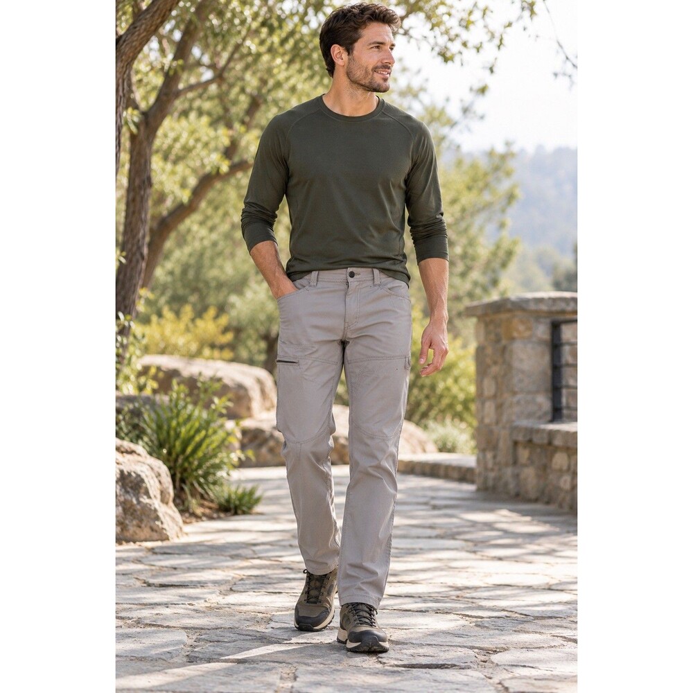 Wrangler ATG Mens 32x32 Gray Utility Cargo Hiking Pants Stretch Outdoor